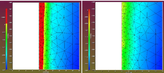 Figure  10:  Contour  plot  of  CES  at  the  end  of  step  2.  Two  step-1  durations  are  considered:  b  =  4  days  (left) and b = 1000 days (right)
