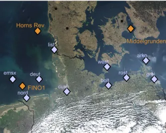 Figure 1 shows the positions of investigated sites in the  North and Baltic Sea 