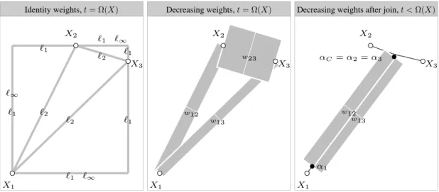 Table 1: Parameters and solutions for the ends of the clusterpath. Note that in general, there is no closed form expression for λ max , and X¯ = P n