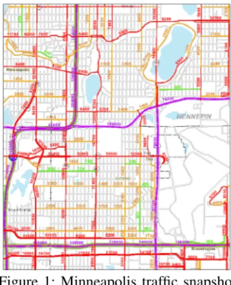 Figure 1: Minneapolis traffic snapshot