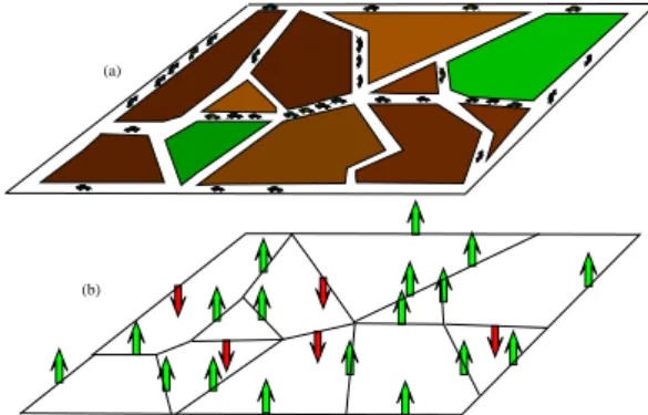 Fig. 3.1. Underlying Ising modelling of traffic configurations.