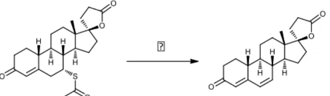 Fig. 1. Decomposition of spironolactone to canrenone 