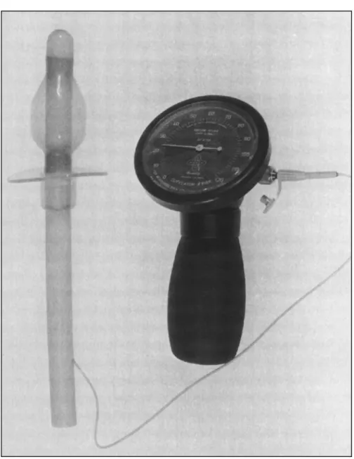 Figure  1.     Pressure­sensitive  manometer  attached  to the  uaginal pressure  probe