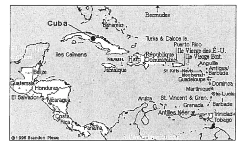 Figure 2-1: Carte des Caraïbes