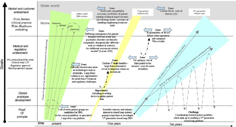 Fig. 8. Simpliﬁed chart showing the main DBS innovation pathways with key issues and opportunities along these pathways.