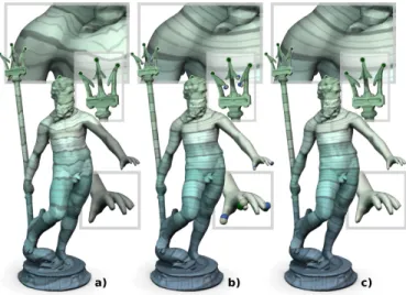 Fig. 11. Solving the Laplace equation with topological guarantees (transparent spheres are Dirichlet constraints)