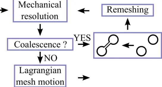 Figure 8: Strong coupling algorithm for void coalescence modeling.