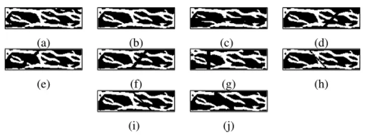 Fig. 11: (a) Original finger-vein image; (b) finger-vein image obtained by filtering the isolate regions from (a); Corrupted samples when (c) θ = 0 o and s = 5; (d) θ = 22.5 o and s = 5;