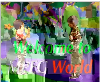 Fig. 11: Effect of structure encryption (scrambling of Intra prediction modes) on one frame of Mix sequence (2700 frames, CIF, PSNR original: 41.3dB) and visual result of the MPS-based replacement attack.