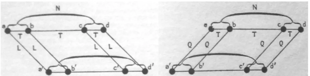 Figure 1. Transmission de connexion N de points par L (lieux) et Q (qualités)                                                           