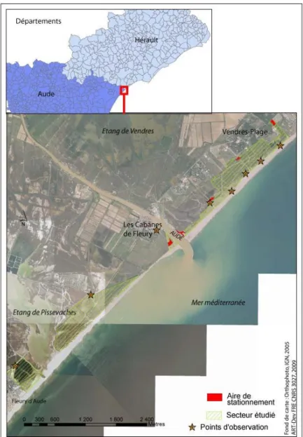 Figure 5 : Secteurs d’arrière-dune et zones humides étudiés sur le territoire du SMBVA 