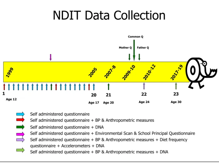 Figure 2. NDIT data collection cycles, 1999 to 2019 (70) 