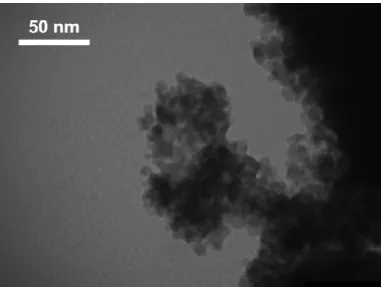 Fig. 3. TEM micrograph of the SnO 2  powder after annealing at 400°C-1h. 