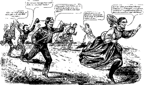 Illustration  lA. &#34;The Last Ditch of the  Chivalry, or a President in  Petticoats.&#34; Library of Congress Prints  and Photographs Division Washington, D.C