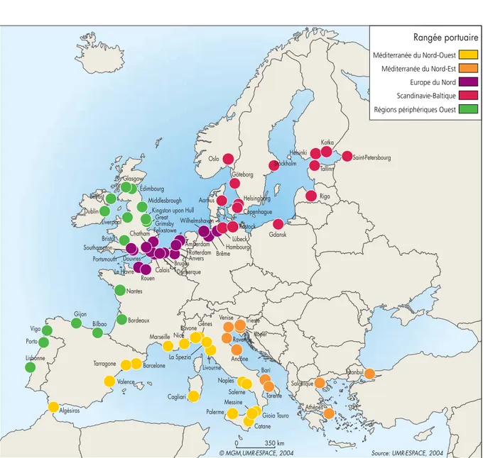 Figure 0.1. Les villes ports de l’étude