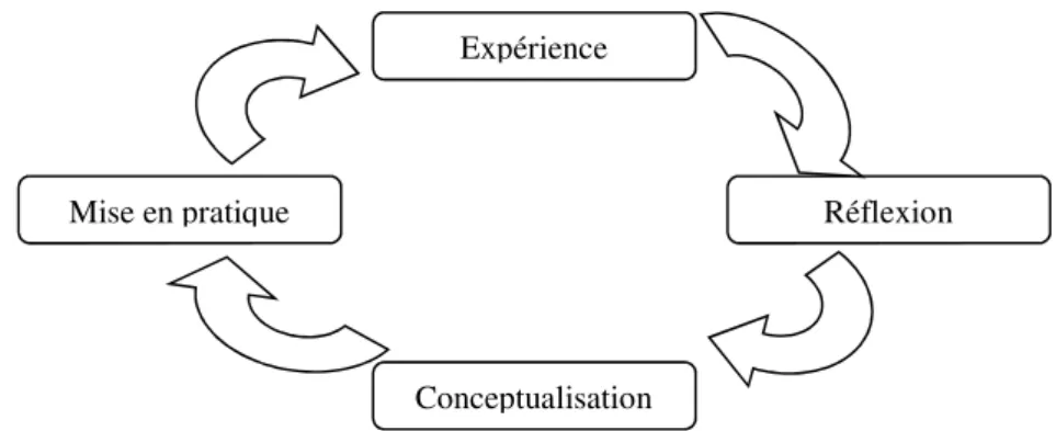 Figure 3 : Le modèle d’apprentissage par l’expérience (Kolb, 1984) 