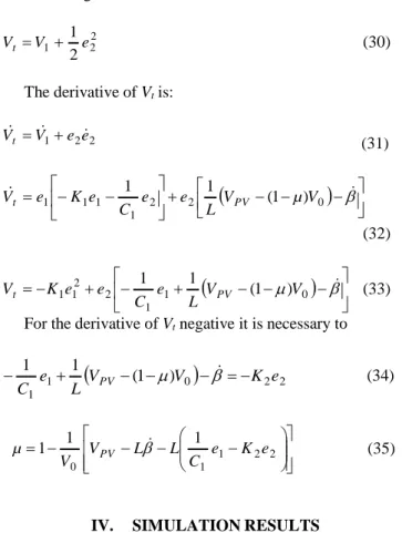 Fig.  5  illustrated  the  obtained  result  of  PV  array  with  backstepping controller