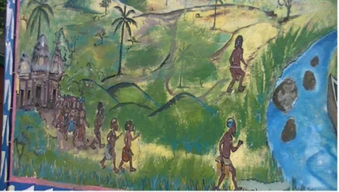 Figure 4-6. Séparation des ancêtres des Mandjara au bord du fleuve Mapé. 