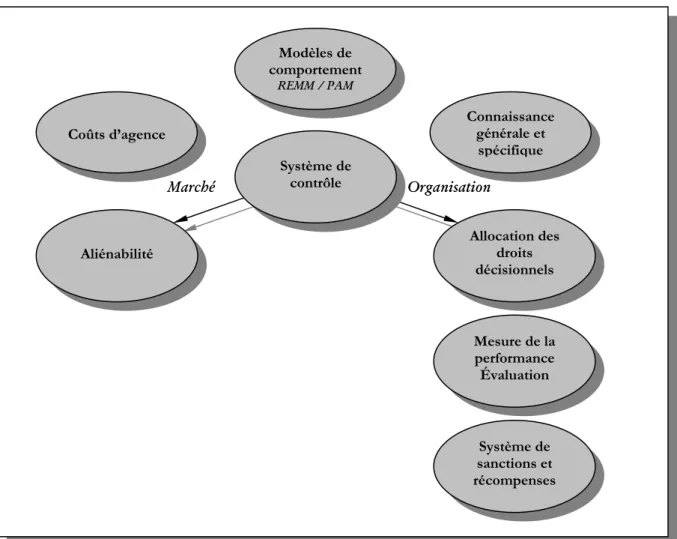 Figure 4 : Blocs constitutifs de la théorie positive de l’agence (Jensen, 1998) 