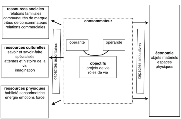 Figure 3: Les ressources opérantes et opérandes du consommateur  