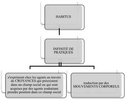Figure 7. Schématisation de la relation habitus-pratique 