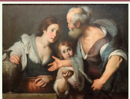 Figure 1. Élie et la pauvre veuve de Sarepta, Bernardo Strozzi  (1640-44)  [https://fr.wikipedia.org/wiki/Sarepta]