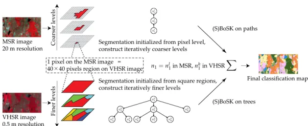 Figure 5. Illustration of the hierarchical image representation for two different resolution images.