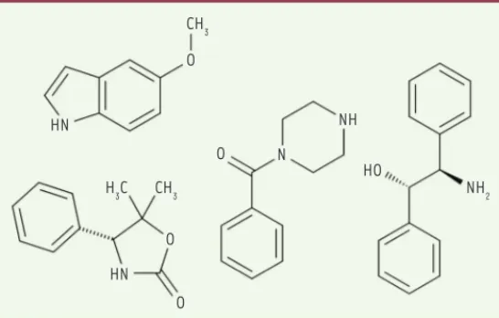 Figure 1. Exemple de molécules fragments de la chimiothèque FragmenTech, ISA,  université Lyon1.