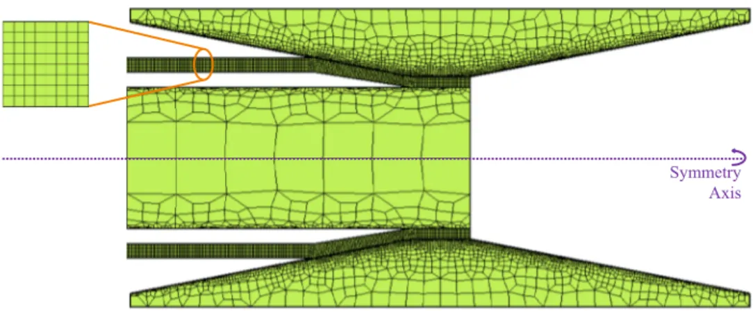Fig. 6. Initial mesh of the model (mandrel drawing case).