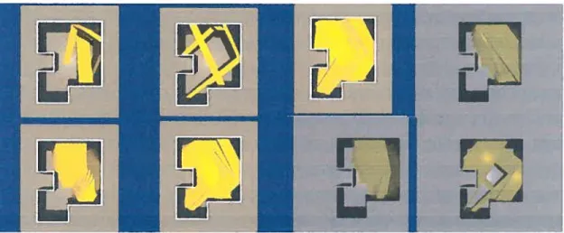 Figure 15 Suites de différents ensembles d’espaces vohuniques occupées par la lumière à des mois et heures différentes à Montréal.