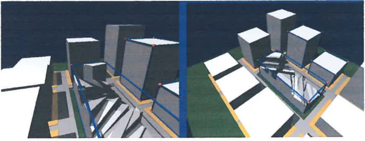 Figure 27 Visualisation de différents calculs pour produire une esquisse d’enveloppe.