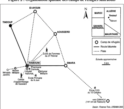 Figure 2 : Organisation spatiale des camps de réfugiés sahraouis