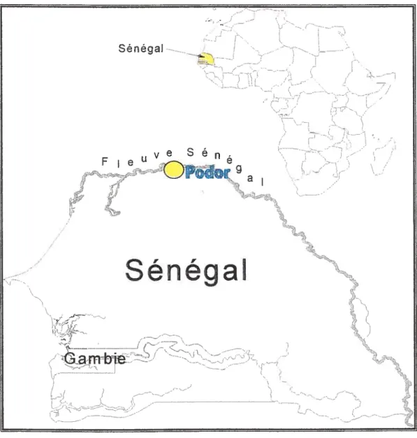 figure I: Position géographique de Podor