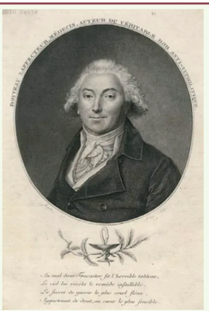 Figure 3. Pierre Boyveau (1743-1812), chirurgien ou pharma- pharma-cien selon les sources, puis, semble-t-il médecin