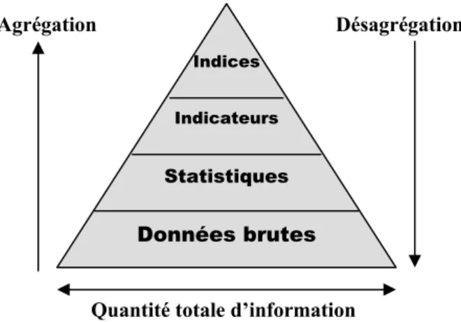 Figure 9 : Organisation pyramidale de l’information (Braat, 1991). 