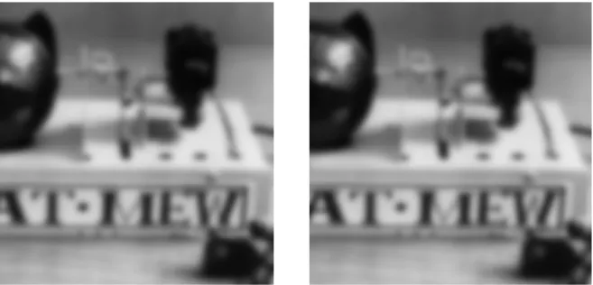 Figure 10 Smoothed image with [left] CPU and [right] GPU implementations, sigma=12. (Operations in  single precision, float.)