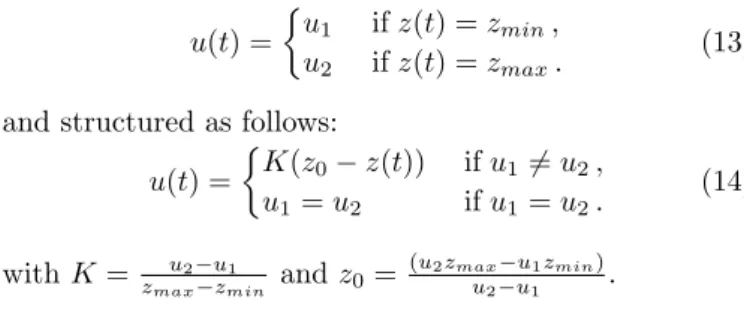 Fig. 1. Bang-bang control automaton Application of the D-invariance concept