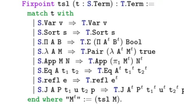 Figure 5  Dénition des termes de CC ω + = et de la traduction [ ] f