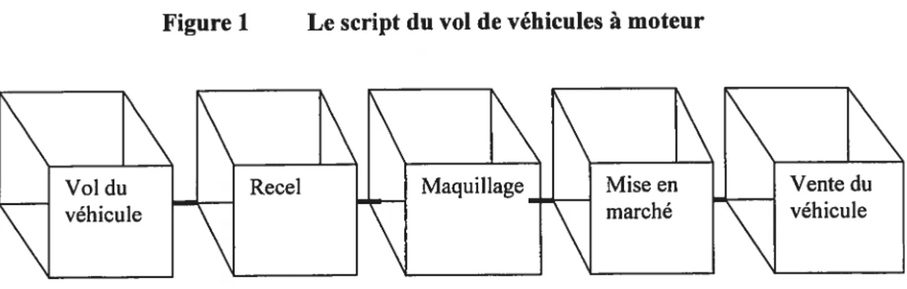Figure 1 Le script du vol de véhicules à moteur