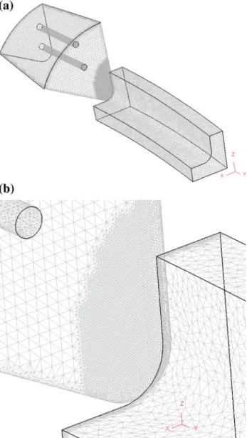 Fig. 7 First-step FE model for the simulation of the chip formation process [37]: a highlighting of the considered part of the cutting tool, b initial tool-workpiece configuration with boundary conditions and c highlighting of the cutting zone