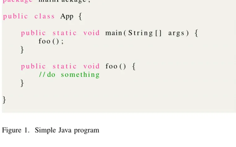 Figure 1. Simple Java program