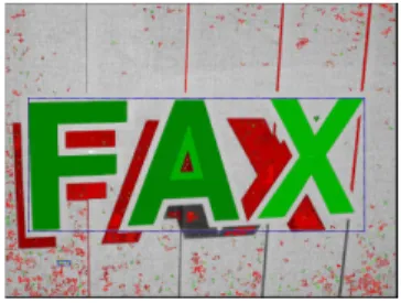 Fig. 15 Result of the grouping process: a bounding box is surrounding the detected text region.