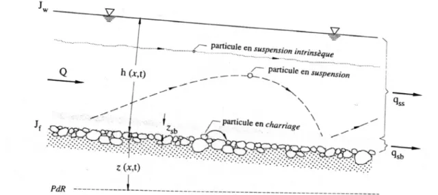 Figure 6 : Schéma des modes de transport (d’après Graf et Altinakar) 
