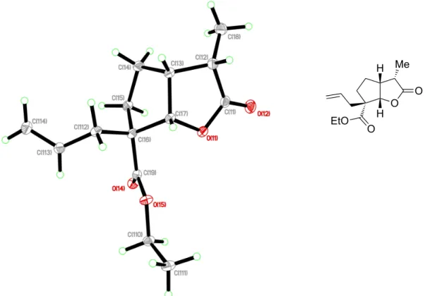 Figure 2.5. ORTEP du composé 2.50 avec des éllipsoïdes thermiques à 30%. 