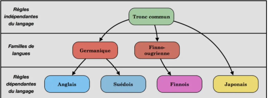 Figure 2.2 — Structure d’une grammaire centralisatrice [Santaholma, 2008]