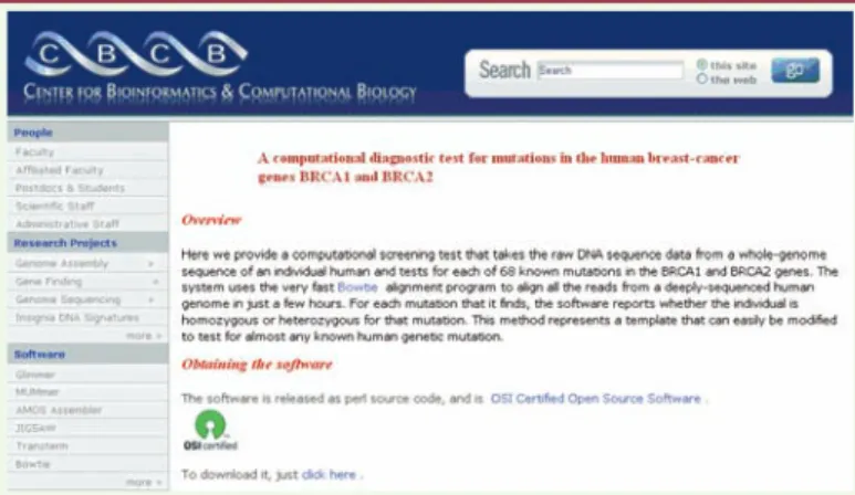 Figure 2. Comment obtenir le logiciel de diagnostic permettant de tester votre  propre séquence d’ADN.