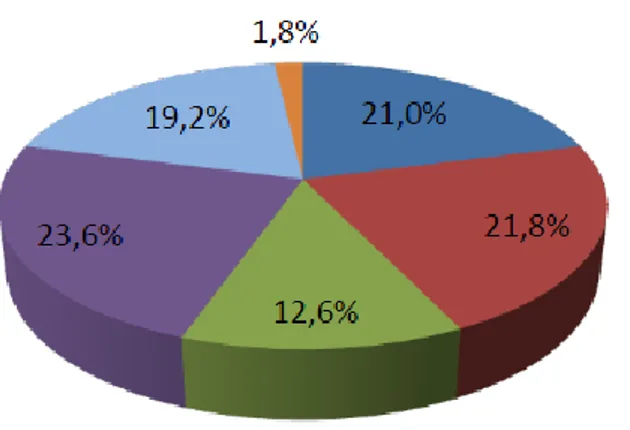 Figure 1 : Source d'émissions de GES en France en 2008 