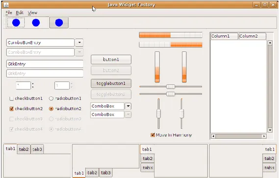 Figure 6 : Exemple d'une interface graphique réaliser avec la bibliothèque swing 