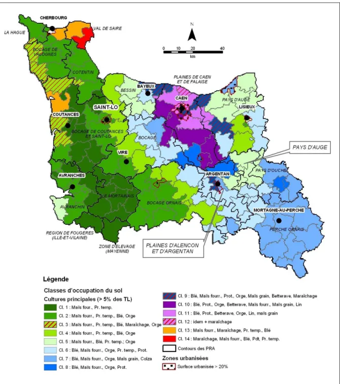 Figure 29 : Classification spatiale et temporelle des cantons en fonction de  l’assolement entre 1970 et 2006  