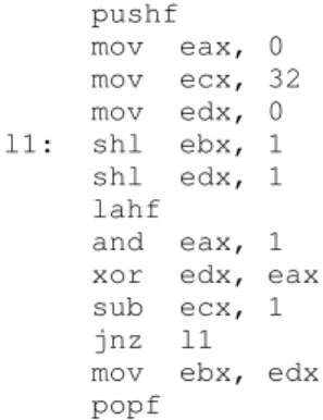 Fig. 3. Another example of code snippet influencing the taint propagation